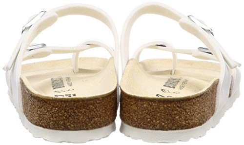 Birkenstock Mayari Birko-Flor, Sandalias de Dedo Mujer, Blanco (Weiß), 41 (normal)