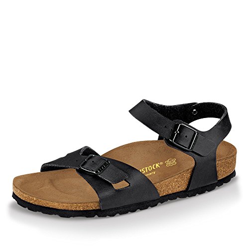Birkenstock Schuhe Rio Birko-Flor Schmal Black (031793) 37 Schwarz