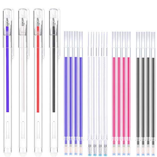 Bolígrafo Borrable de Calor Rotulador Borrable de Tela con para Sastre Costura, y Acolchado, 4 Colores de Marcadores Borrables para Telas de Colores Variados (16)