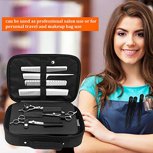 Bolsa de almacenamiento para herramientas de peluquería, estuche de transporte profesional para peluquería, organizador de cosméticos de gran capacidad