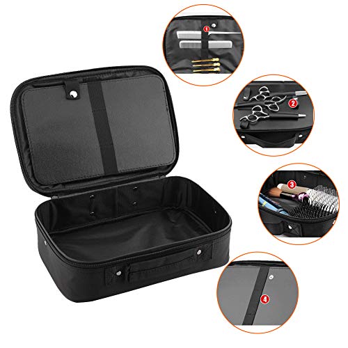 Bolsa de almacenamiento para herramientas de peluquería, estuche de transporte profesional para peluquería, organizador de cosméticos de gran capacidad
