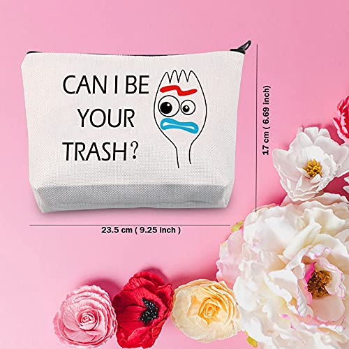 Bolsa de maquillaje con horquilla de basura, regalo de película, regalo de bonnie Pixar, regalo de forky, ¿puedo ser tu basura? Bolsa de cosméticos para fanáticos de Toy Story, U.be Basura,