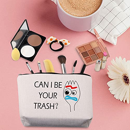 Bolsa de maquillaje con horquilla de basura, regalo de película, regalo de bonnie Pixar, regalo de forky, ¿puedo ser tu basura? Bolsa de cosméticos para fanáticos de Toy Story, U.be Basura,