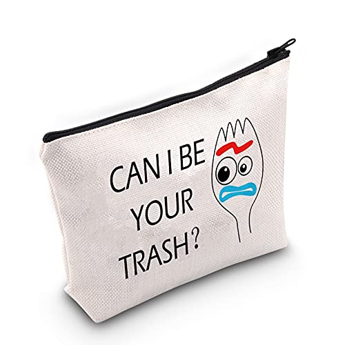 Bolsa de maquillaje con horquilla de basura, regalo de película, regalo de bonnie Pixar, regalo de forky, ¿puedo ser tu basura? Bolsa de cosméticos para fanáticos de Toy Story, U.be Basura,
