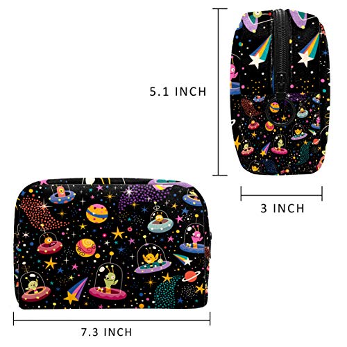 Bolsa de Maquillaje Organizador Small CosmeticBagsforWomen Neceser de Viaje Neceser Estuche de Maquillaje Monedero Bolso Extraterrestre