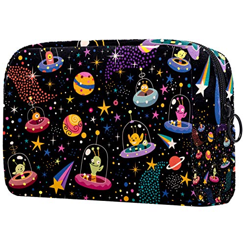 Bolsa de Maquillaje Organizador Small CosmeticBagsforWomen Neceser de Viaje Neceser Estuche de Maquillaje Monedero Bolso Extraterrestre