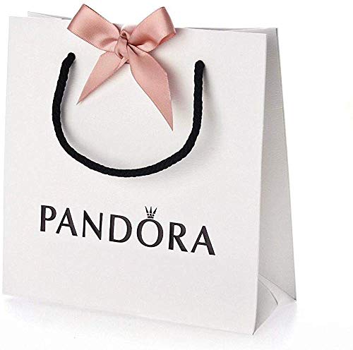 Bolsa de Pandora (16x16x6). Lazo rosa y cordón negro
