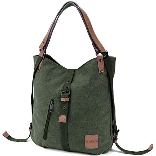 Bolso Mochilas Mujer Casual Vendimia, JOSEKO Niña Lona Multifuncional Antirrobo Bolso de Cuero de Gran Capacidad Bolsas de Viaje para Cualquier Ocasión