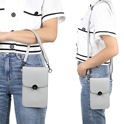 Bolsos Mujer Bandolera Tipo Bandolera de Piel sintética con Correa y Pantalla Transparente. Su Ventana Funciona Tanto para iPhone y Android. Bolso pequeño para teléfono.Regalo del Día de la Mujer