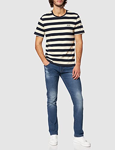 BOSS Stripe T-Shirt Camiseta, Beige Claro 271, S para Hombre