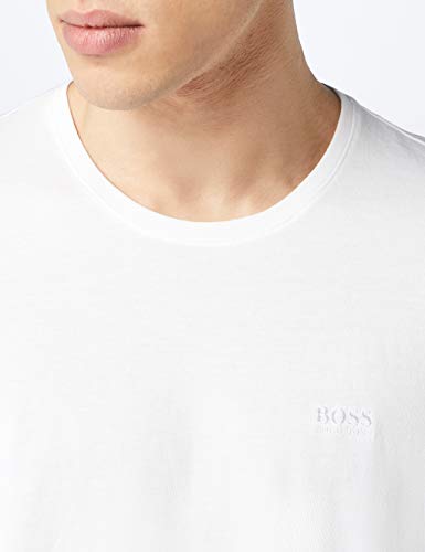 BOSS T-Shirt RN 2P Co Camiseta, Blanco (White 100), L (Pack de 2) para Hombre
