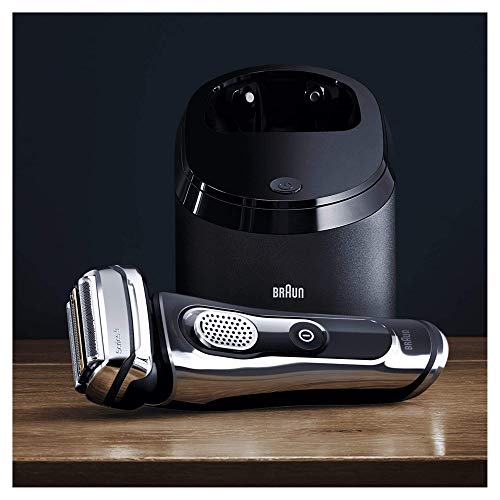 Braun 9297 Series 9 - Afeitadora Eléctrica, Máquina de Afeitar Barba en Seco y Mojado, Recortadora de Precisión Integrada, Recargable, color Cromo
