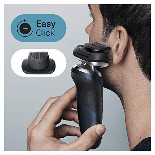 Braun Series 7 Afeitadora Eléctrica Hombre, Máquina de Afeitar Barba con Recortadora de Precisión y Tecnología AutoSense para Uso en Seco y en Mojado, Recargable, Inalámbrica, 70-B1200 S, Azul