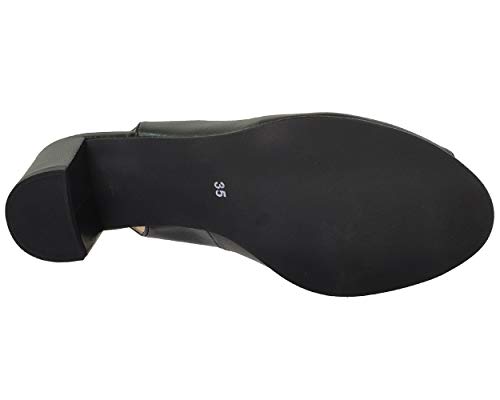Brenda Zaro - Sandalias de Vestir de Piel Lisa Mujer, Negro (Negro (Negro)), 37 EU