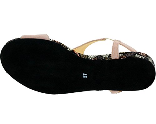 Brenda Zaro - Sandalias de Vestir de Terciopelo Mujer, Beige (beige), 36 EU