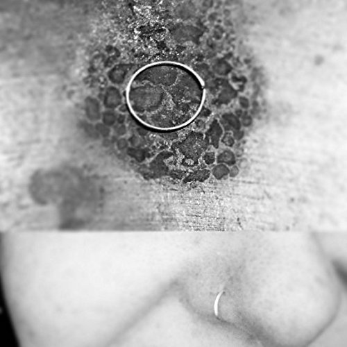 Briana Williams 6piezas Fake Anillo de la Nariz Aro Septum Tragus Cartílago Pendiente Aro Piercing 22G 20G 18G 16G 6/8/10/12mm Acero Inoxidable Faux Joyería Piercing