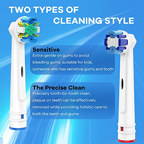 Brightdeal Cabezales de Repuesto para Braun Oral B Cepillo de Dientes Electricos - Recambios Cepillo Compatible con Oral-B Dientes Eléctrico ,5 Precision,5 Floss-10 Unidades