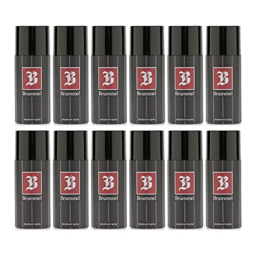 BRUMMEL - Desodorante Antitranspirante en Spray Hombre, Pack de 12 x 150 ml