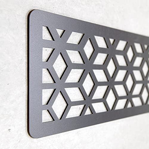 Cabecero Cama Decorativo Económico en PVC - Tipo Forja. Modelo - France (150cm x 60cm, Negro)