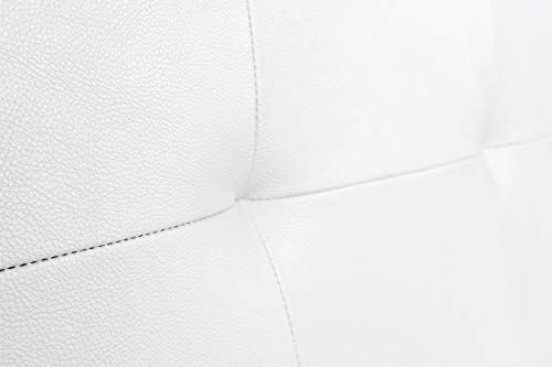 Cabecero de Cama Modelo CÁCERES tapizado en Polipiel Azahar.para Cama de 120 (Medidas 130x50x5).Color Blanco.Pro Elite.