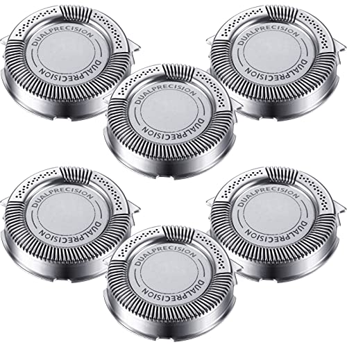 Cabezales Reemplazos de Afeitadora Eléctrica de Hombres Piezas de Corte Cuchillas Rotativas Compatible con Philips HQ8 PT720 PT725 PT860 HQ7310 HQ6070 HQ6090 AT890 AT899 AT750 (6 Piezas)