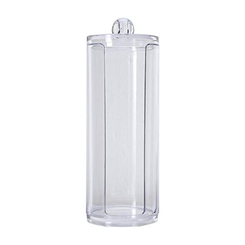 Caja de Almacenamiento de algodón de Maquillaje acrílico Transparente con Tapa, Caja de Almacenamiento de bastoncillos de algodón, contenedor de Almacenamiento de Maquillaje de cosméticos