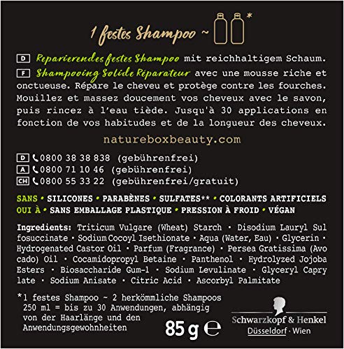 Caja de naturaleza champú sólido con aceite de aguacate 85g