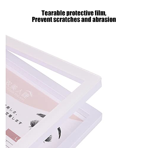 Caja de presentación de pestañas de libro de almacenamiento de pestañas, caja de pestañas postizas vacía, caja de pestañas con tapa abatible, organizador de catálogo de pestañas postizas de maquillaje