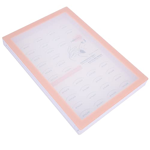 Caja de presentación de pestañas de libro de almacenamiento de pestañas, caja de pestañas postizas vacía, caja de pestañas con tapa abatible, organizador de catálogo de pestañas postizas de maquillaje