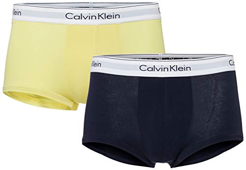 Calvin Klein Low Rise Trunk 2pk Calzoncillos, Lost Blue, North Star, XL para Hombre