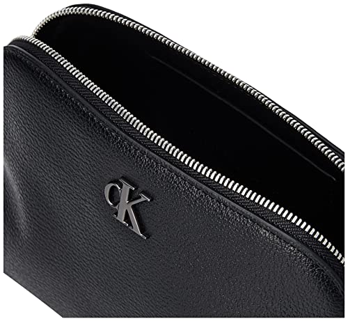Calvin Klein Minimal Monogram Make Up Bag, Otros SLG para Mujer, Black, Medium