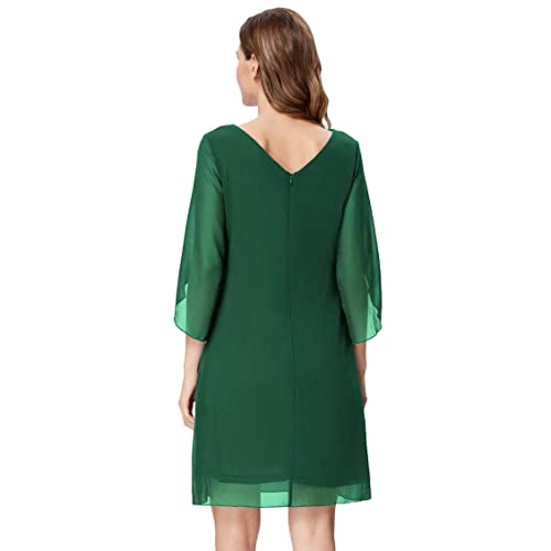 Camiseta Mujer Mangas 3/4 Escote Redondo En Gasa Ligera Y Casual Casual para Primavera Verano M Cl011125-6