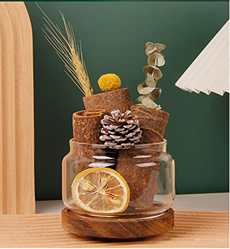 Canela sin fuego Aromaterapia Aceite Esencial Flor Secada Adornos Perfumes Luz Duradera Fragancia Novia Regalo (Bosque)