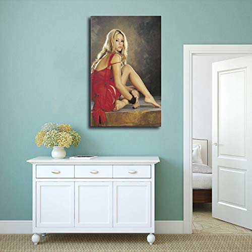 Cartel de lona Shakira 22 Rock Singer Shakira para decoración de dormitorio, deportes, paisaje, oficina, habitación, regalo, 50 x 75 cm, estilo unframe-1