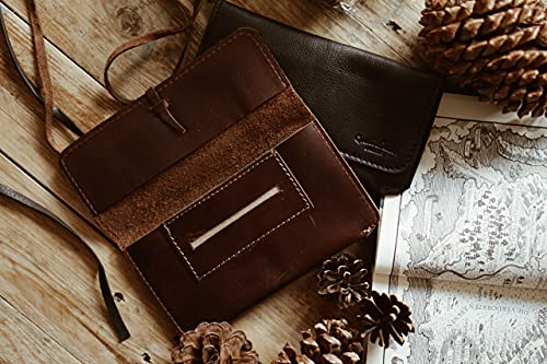 Cartera Gusti para Tabaco Jesse de Cuero marrón Oscuro