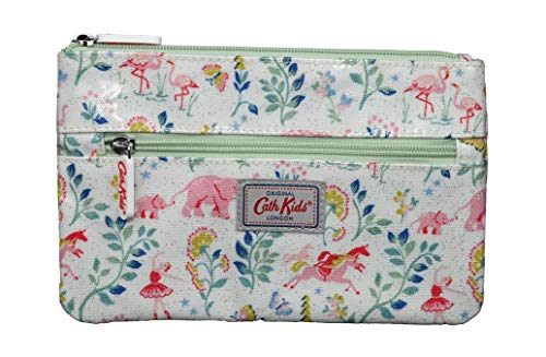 Cath Kidston Fantasy Forest - Estuche con doble cremallera y hule con purpurina