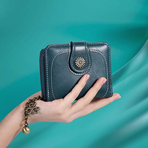 Censhaorme Vintage Leather Cera de petróleo Corta de Las Mujeres Carteras Pequeños Lindo Monedero Tarjeta Monedero del Bolso Femenino Holder