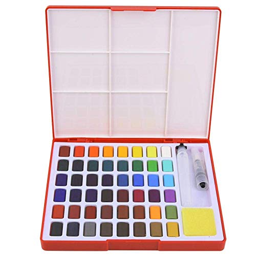 Chenbz Acuarela Pinturas Caja de Pintura, Arte Colorido Pinturas de Acuarela Sólida Caja de Pintura con Pincel Pigment Set