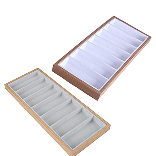Chytaii Caja Almacenamiento de Gafas Caja de Gafas de Almacenamiento Caja de Almacenamiento para Gafas o Gafas de Sol,Organizador de Armarios para Guardar Todo Tipo de Gafas,Material de Madera
