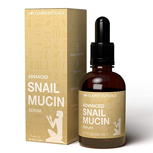 CLAIRECEUTICALS Sérum Baba de Caracol con Vitamina B3 - Serum Regenerador de Baba Caracol - Eficaz Antiacné y Antiarrugas Natural - Alternativa a Crema Baba de Caracol Pura y Crema Antiarrugas, 50ml
