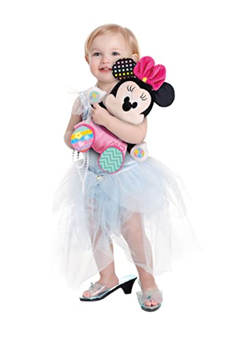 Clementoni - Peluche Baby Minnie - peluche bebé interactivo de Disney a partir de 6 meses, juguete en español (55325)
