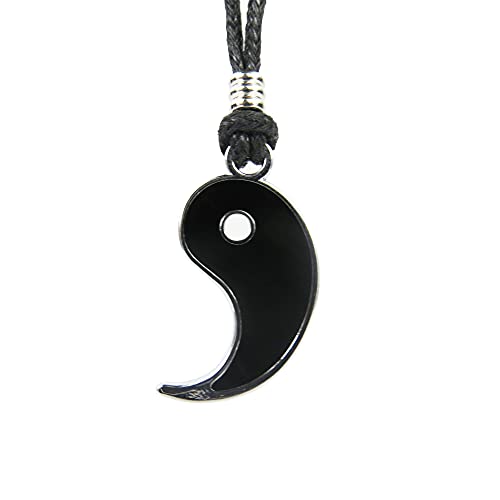Colgantes Yin Yang / Acero Inoxidable Ajustable /Collar Masculino/Femenino/Unisex | Regalo Parejas y Amigos (Yin Yang 2pcs)