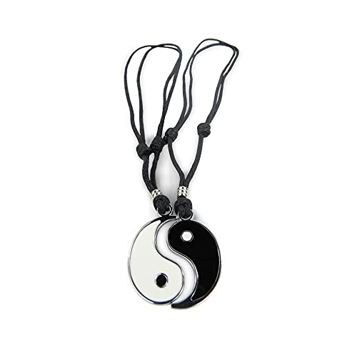Colgantes Yin Yang / Acero Inoxidable Ajustable /Collar Masculino/Femenino/Unisex | Regalo Parejas y Amigos (Yin Yang 2pcs)