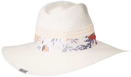Columbia Bella Falls Sombrero de Paja para Mujer, Mujer, 1888061, Blanco/Magnolia Floral Print, L-XL