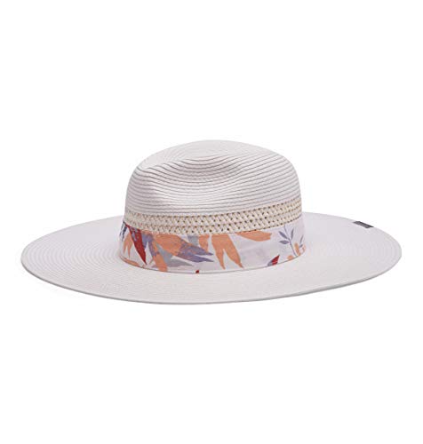 Columbia Bella Falls Sombrero de Paja para Mujer, Mujer, 1888061, Blanco/Magnolia Floral Print, L-XL