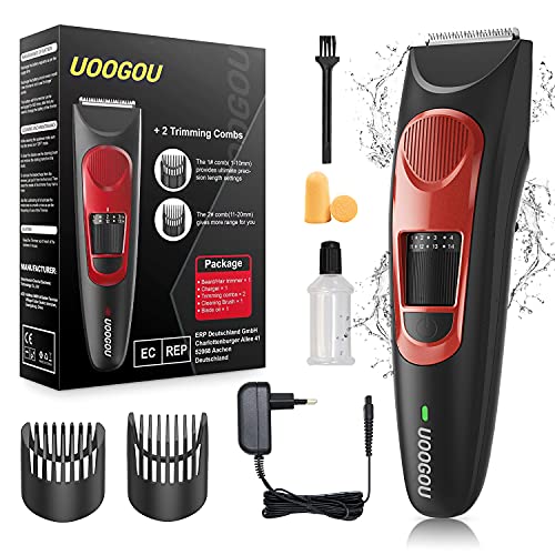 Cortapelos Hombre Profesional, Maquina Cortar Pelo Inalambrica, Recortadora Barba y Cortadora Pelo Hombre Eléctrica, Recortadora de Cabello y Precisión Impermeable con 39 Longitudes de Corte