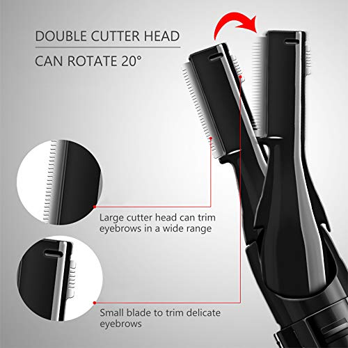 Cortapelos sin Dolor para Cejas, Cortadora de Cejas y Vello Facial para Mujeres y Hombres, Recortador de Cejas con Pilas, para Rostro, Barbilla, Cuello, Labio Superior