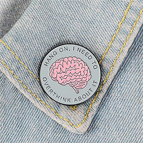 Creativo goteo ansiedad insignia aleación alto grado cerebro pensamiento patrón personaje broche aceite insignia esmalte Pin