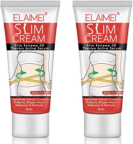 Crema adelgazante, Crema para eliminar la celulitis Quemador de grasa Pérdida de peso Cremas para adelgazar Pierna Cuerpo Cintura Efectivo anticelulítico Quema de grasa (2 Pack)