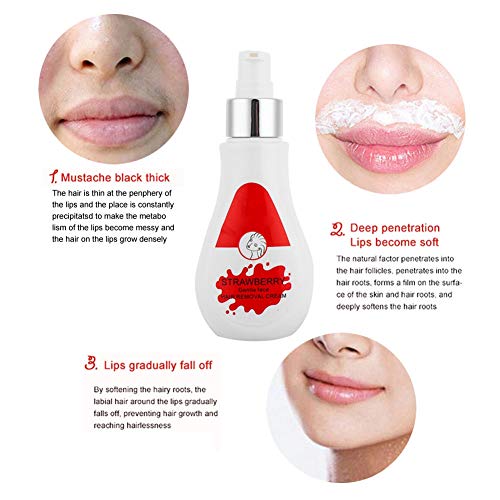 Crema depilatoria, agente depilatorio humectante facial, gel depilatorio facial suave para mujeres, hombres, cejas, bigotes y bigote, etc. (150 g)
